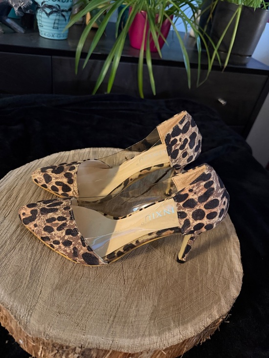 Lin Xiu Shoes - Aldo Leopard Print D'Orsay Pumps in Brown and Black